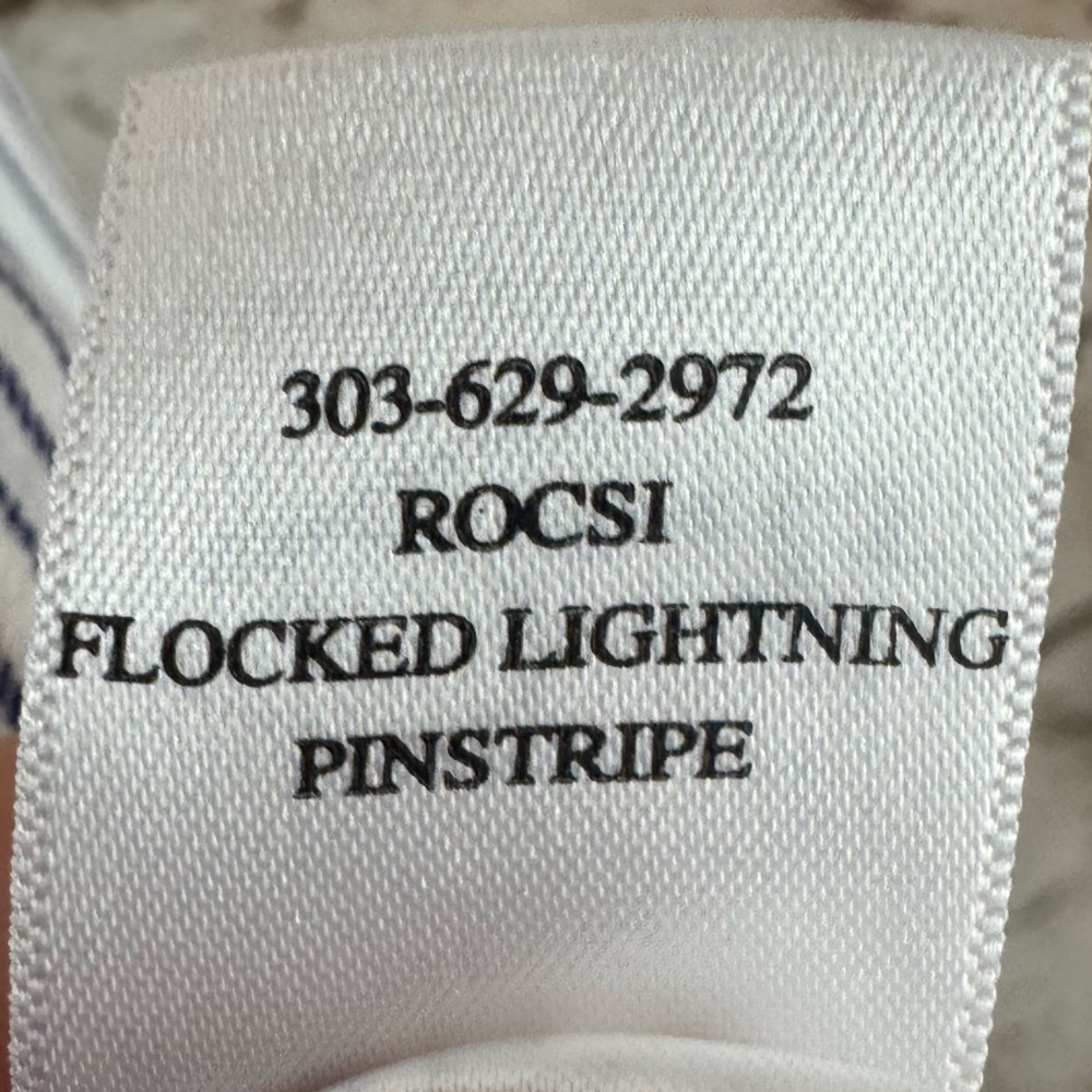 Rails Women's XS  Rocsi Flocked Lightning Pinstripe Long Sleeve Shirt Rayon - Picture 5 of 6